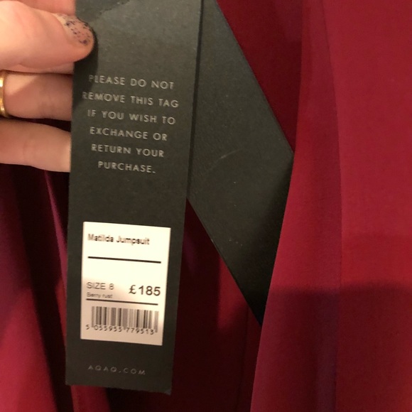 Brand New/never worn AQAQ jumpsuit w/ deep V front - Picture 3 of 5